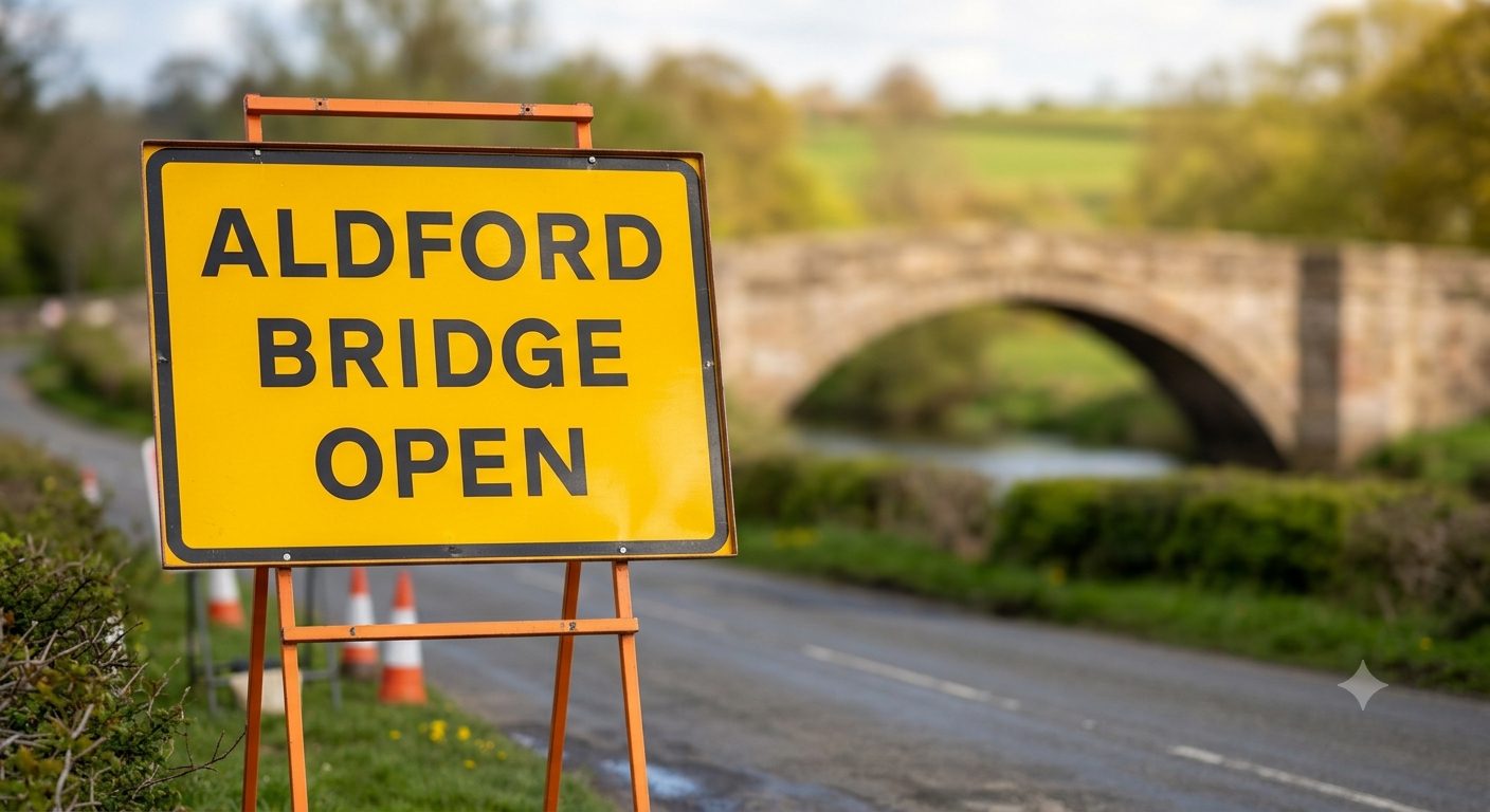 AI Generated Image of Aldford Bridge Road Sign