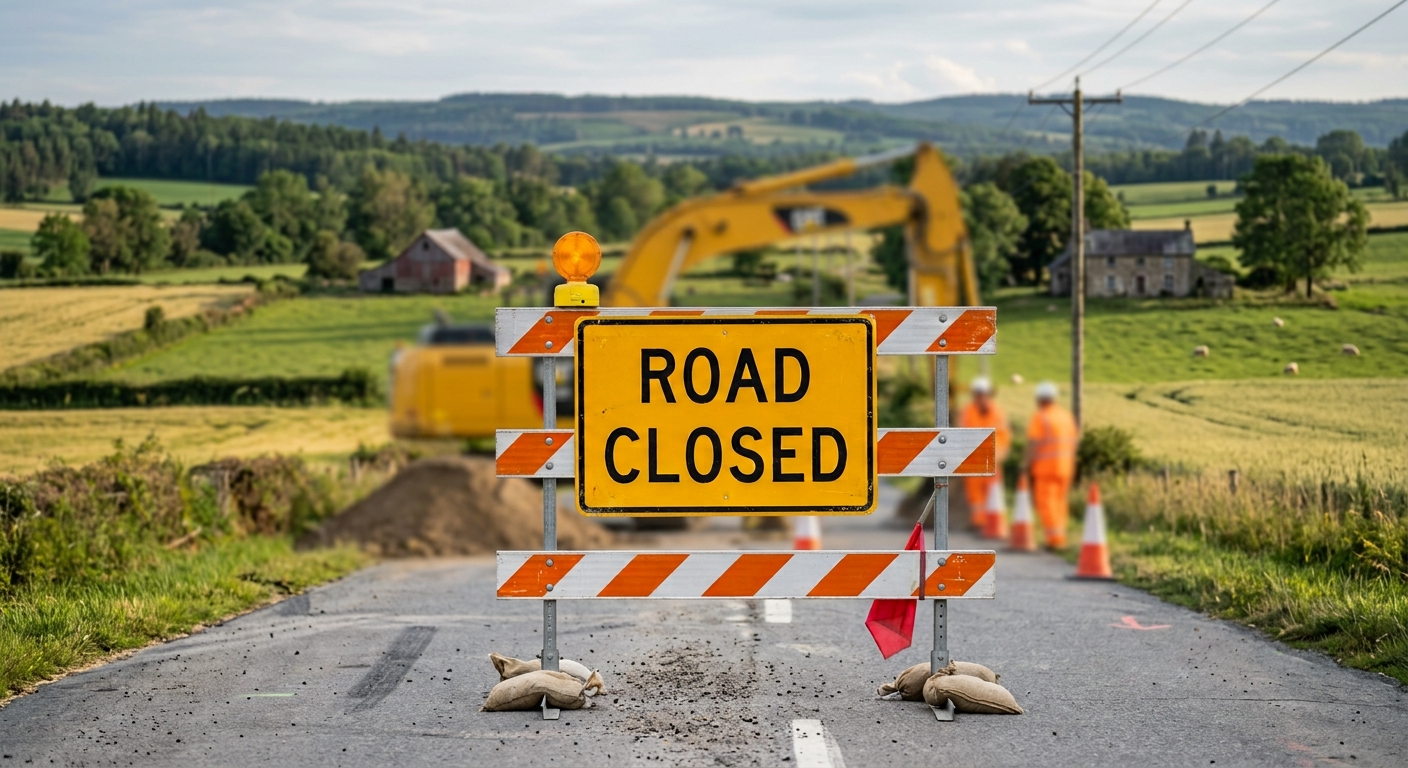 AI Generated Roadwork Generic Image